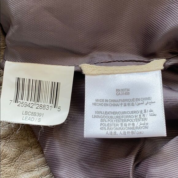 BCBGMAXAZARIA leather Snap Collar Moto Bomber Jacket Small EUC - Picture 12 of 15